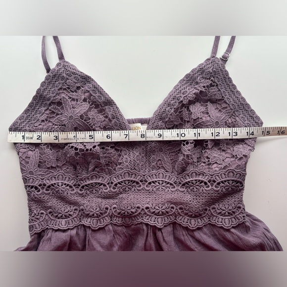 REBELLION Tiered Ruffle Smocked Back Sundress Size Small Purple - Picture 7 of 9